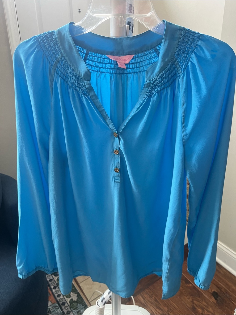 Lilly Pulitzer Blue Women’s Smocked Blouse